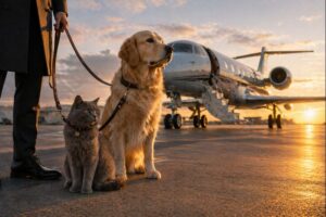 Private jet pet travel Dubai to London